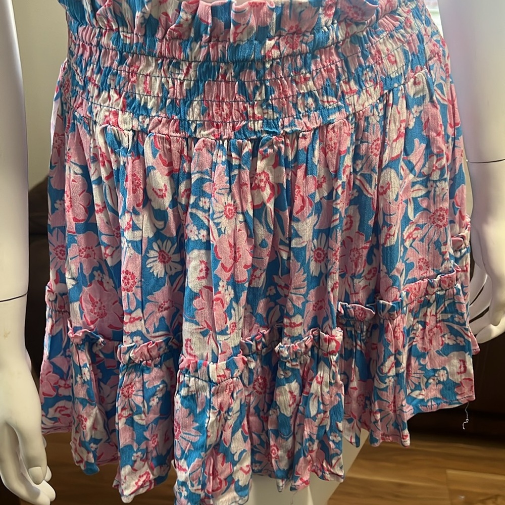 Floral Ruffle Mini Skirt - Picture 3 of 7